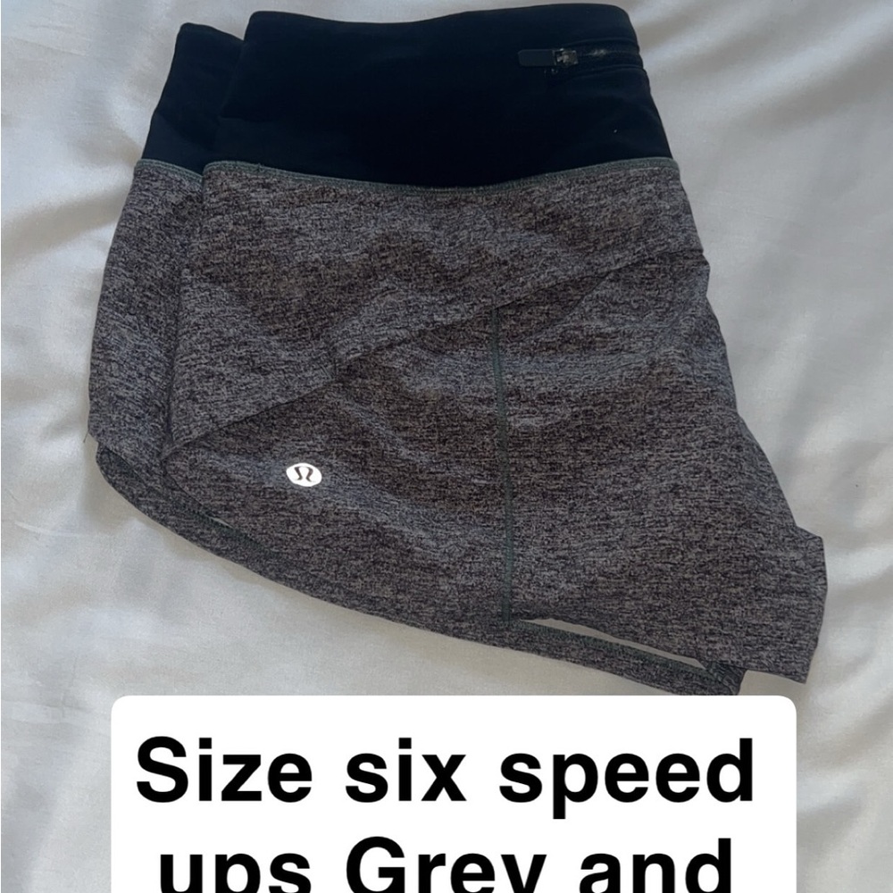 lululemon athletica Gray and Black Athletic Shorts